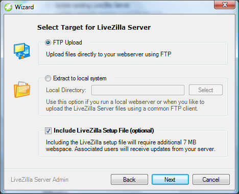 LiveZilla - Upload automático via FTP