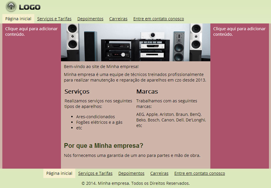 Modelo de site para Central de Manutenção e Conserto de Aparelhos Eletrônico modelo-de-site-eletronico