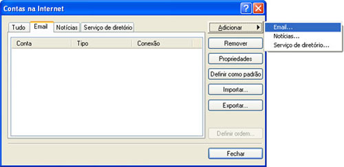 Gmail-Adicionar conta no Outlook Express