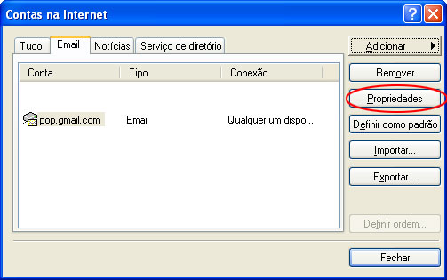 Gmail-Configure conta no Outlook Express