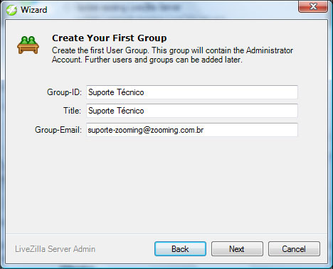 LiveZilla - Criar Grupo