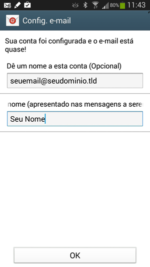 Identificação da Conta IMAP no Android