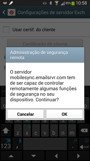 Administração de segurança remota no Android