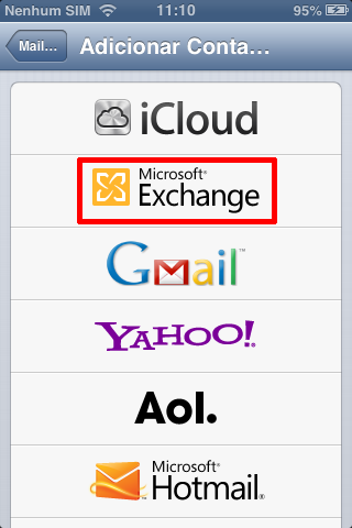 Adicione uma conta Microsoft Exchange no seu iPhone ou iPad
