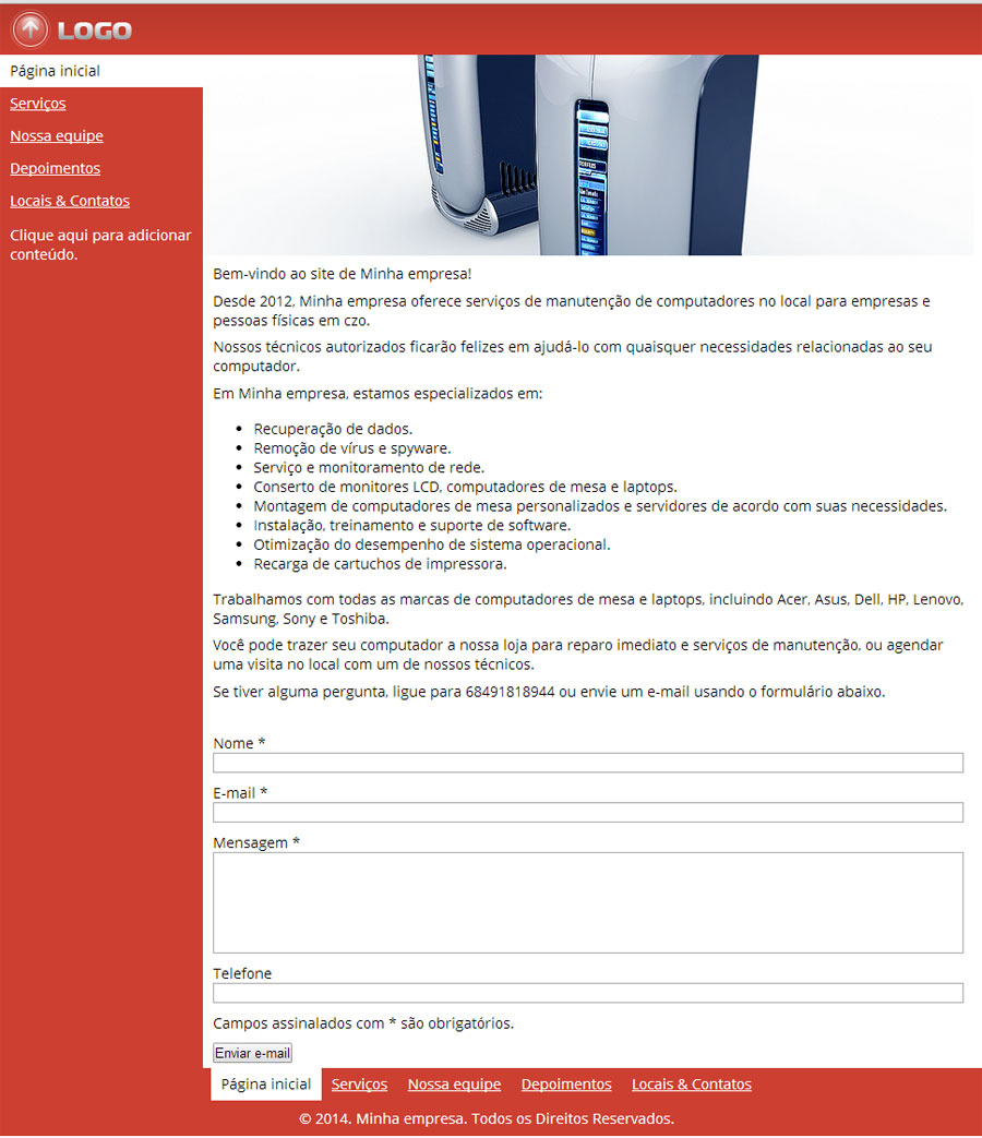 Modelo de site para Serviços de TI e conserto de computadores modelo-de-site-TI