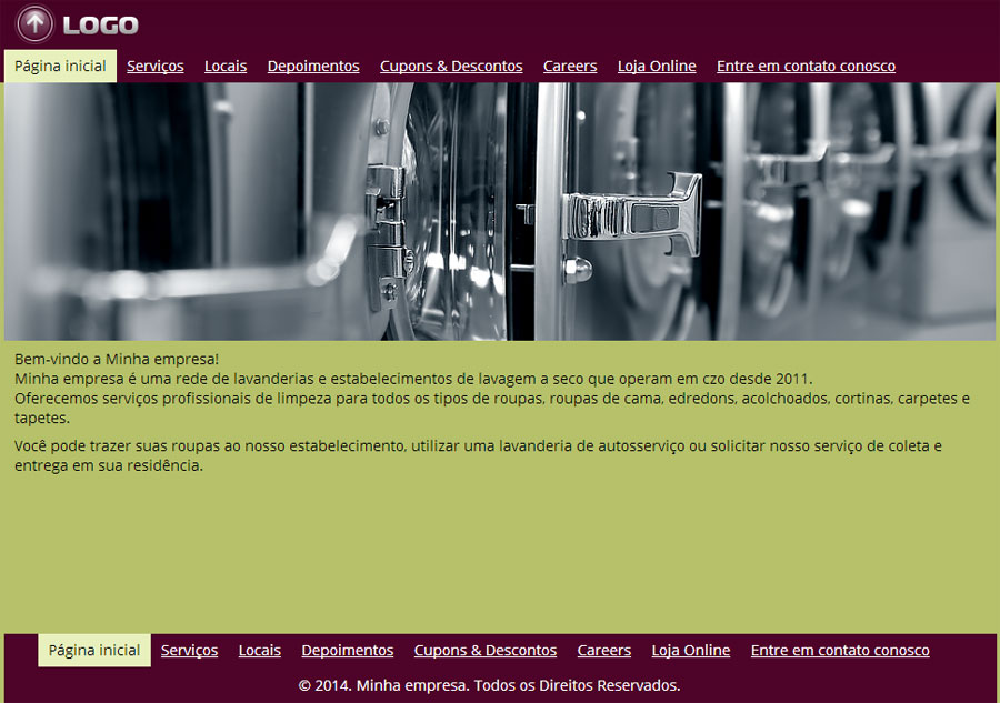 Modelo de site para Serviço de Lavanderia e Limpeza a Seco modelo-de-site-lavanderia
