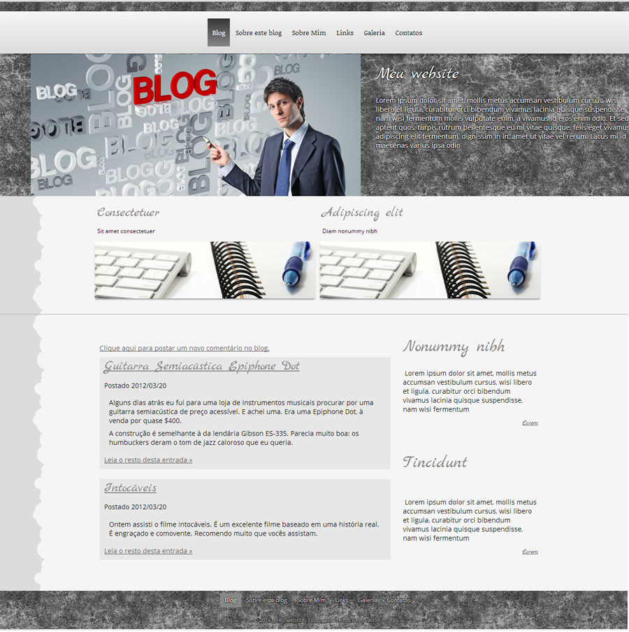Modelo de site para Blog Genérico