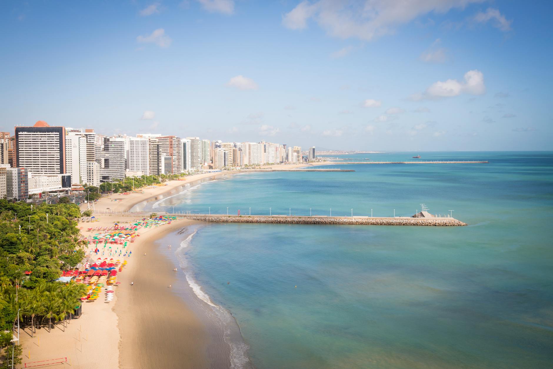 seashore of fortaleza in brazil